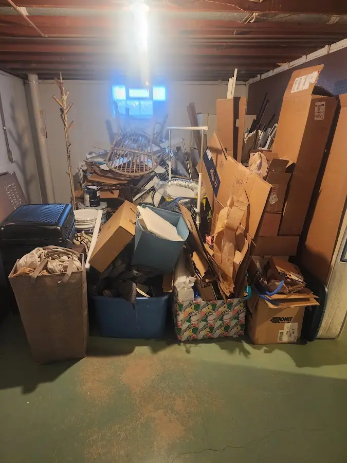 Roll-off dumpster container at job site for 20 Yard Dumpster Rental in Broadlands